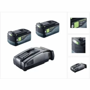 Festool Akku Set 18V Mit 2x BP 18 Li 5,2 ASI Akkupack 5,2Ah Bluetooth ( 202479 ) + SCA 8 Ladegerät ( 200178 ) 11