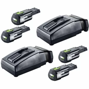 Festool Akku Set 18V Mit 4x BP 18 Li 3,1 Ergo-I Akkupack 3,1Ah Bluetooth ( 202497 ) + 2x TCL 6 Ladegerät ( 201135 ) 9