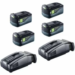 Festool Akku Set 18V Mit 4x BP 18 Li 5,2 ASI Akkupack 5,2Ah Bluetooth ( 202479 ) + 2x SCA 8 Ladegerät ( 200178 ) 13