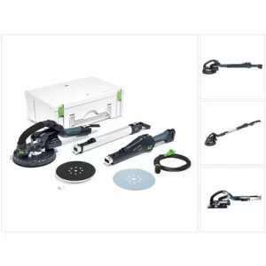 Festool LHS-E 225 EQ-Plus S/W PLANEX Langshalsschleifer ( 575217 ) 550W 215mm Im Systainer + Schleifteller 15