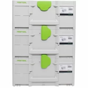 Festool Systainer Set 3x SYS3 M 187 ( 3x 204842 ) 15,9 Liter 396x296x187mm Werkzeugkoffer Koppelbar 9