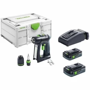Festool C 18 HPC 4,0 L-Plus Akku Bohrschrauber 18 V 45 Nm Brushless ( 576435 ) + 2x Akku 4,0 Ah + Ladegerät + Systainer 13