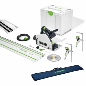 Festool Tauchsäge TS 55 FEBQ Plus FS 577010 + Tasche Hebelzwinge Splitterschutz 9