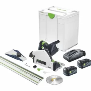 Festool TSC 55 KEB-Basic Akku Tauchsäge 18 V / 36 V ( 2x 18 V ) 160 Mm Brushless + 2x Akku 5,2 Ah + Ladegerät + Führungsschiene + Systainer 9