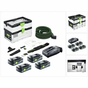 Festool CTLC SYS Akku Absaugmobil 36 V ( 2x 18 V ) Staubkl. L + 4x Akku 4,0 Ah + Ladegerät 13