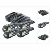 Festool Energie Set TCL 6 DUO Doppel Schnellladegerät 10,8 V – 18 V ( 577017 ) + 4x BP 18 Li 3,1 Ergo-I Akkupack 3,1 Ah ( 4x 202497 ) 17