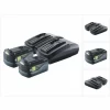Festool Energie Set TCL 6 DUO Doppel Schnellladegerät 10,8 V – 18 V ( 577017 ) + 2x BP 18 Li 5,2Ah ASI Akkupack ( 2x 202479 ) 17